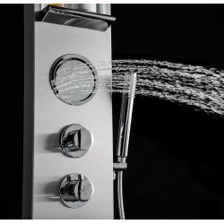 Panel de dus SK-423S,otel inoxidabil, cu ploaie si hidromasaj, finisaj crom