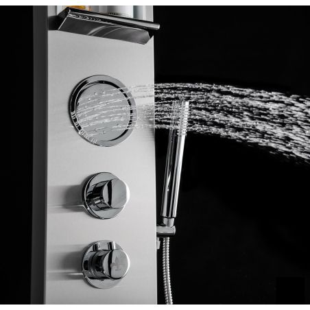 Panel de dus SK-423S,otel inoxidabil, cu ploaie si hidromasaj, finisaj crom