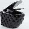 Vas Wc, Negru, Rimless, 49x36 cm, montaj suspendat, capac Duroplast, ceramica sanitara, Sidef Vas Wc, Negru, Rimless, 49x36 cm, montaj suspendat, capac Duroplast, ceramica sanitara, Sidef