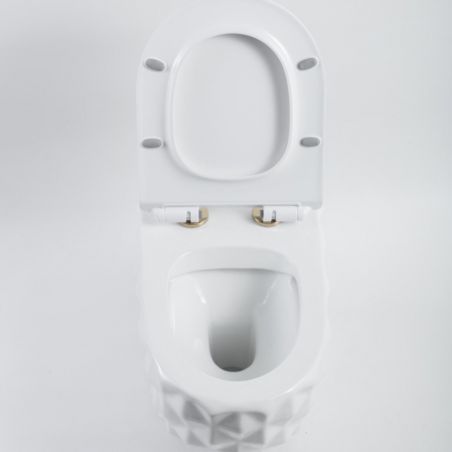 Vas Wc, Alb Lucios, Rimless, 49x36 cm, montaj suspendat, capac Duroplast, ceramica sanitara, Sidef