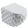 Vas Wc, Alb Lucios, Rimless, 49x36 cm, montaj suspendat, capac Duroplast, ceramica sanitara, Sidef Vas Wc, Alb Lucios, Rimless, 49x36 cm, montaj suspendat, capac Duroplast, ceramica sanitara, Sidef