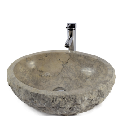 Lavoar piatra Ego copy of EROSI Light Grey BT4 wash basin overtop 