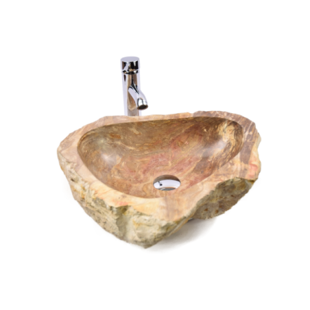Lavoar piatra Ego copy of Fossil Wood LARGE BT23 wash basin overtop 