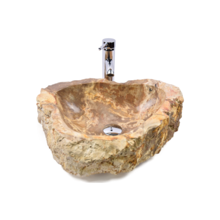 Lavoar piatra Ego copy of Fossil Wood LARGE BT23 wash basin overtop 