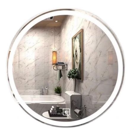Oglinda Led, Dezaburire si Buton Touch, 3 Culori, Intensitate reglabila, dimensiuni 70, 80, 90 cm, Cezara