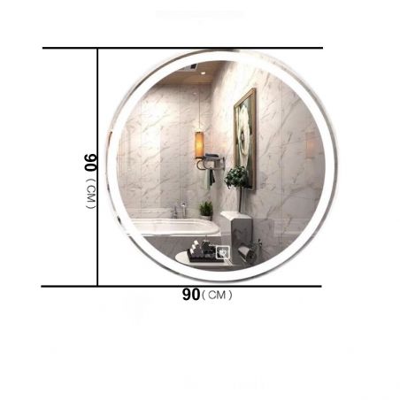 Oglinda Led, Dezaburire si Buton Touch, 3 Culori, Intensitate reglabila, dimensiuni 70, 80, 90 cm, Cezara