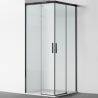 Cabina dus, 2 Usi Glisante, sticla securizata de 6 mm, 80-100 x 80-100 cm, profil Negru Mat, Medea Cabina dus, 2 Usi Glisante, sticla securizata de 6 mm, 80-100 x 80-100 cm, profil Negru Mat, Medea