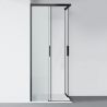 Cabina dus, 2 Usi Glisante, sticla securizata de 6 mm, 80-100 x 80-100 cm, profil Negru Mat, Medea Cabina dus, 2 Usi Glisante, sticla securizata de 6 mm, 80-100 x 80-100 cm, profil Negru Mat, Medea