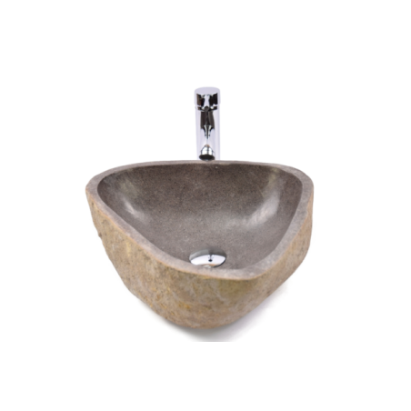Lavoar piatra Ego RIVER STONE RSB1 Q165 wash basin overtop 