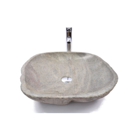 Lavoar piatra Ego RIVER STONE BURU BR25 wash basin overtop 