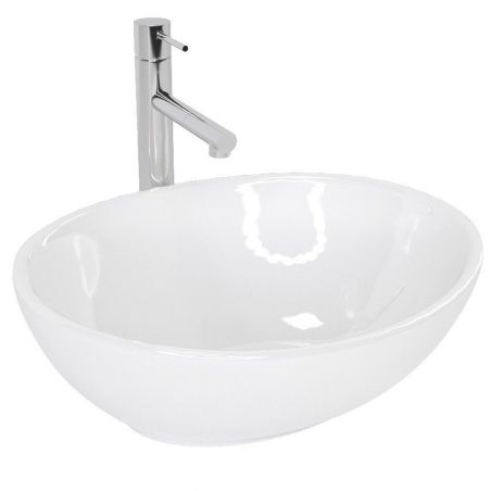 Lavoar EGO Avila, Alb, lucios, 40.5x33.5 cm, montaj pe blat, ceramica sanitara