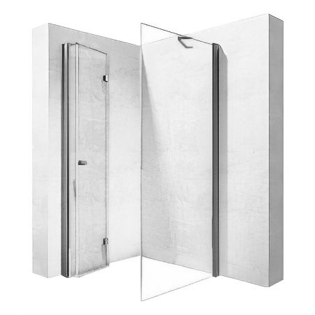 Cabina MY SPACE, perete fix si o usa Pliabila la perete, Easy Clean, dimensiune: 70x70x190 cm