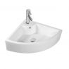 Lavoar Bruno, Alb, 43x32 cm, montaj suspendat pe colt, ceramica sanitara