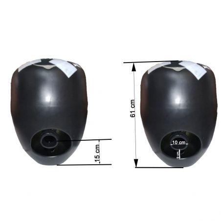 Vas WC Santa Rimless, rezervor incorporat, Negru mat, Power Colour, montaj podea, capac cu soft-close, Royalty Line by Ego