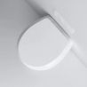 Vas wc, montaj suspendat, Rimless, Alb Lucios, 47x45 cm, ceramica santiara, capac duroplast cu Soft Close, Roli