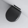 Vas wc, montaj suspendat, Rimless, Negru Mat, Power colour, 47x45 cm, ceramica santiara, capac duroplast cu Soft Close, Roli Vas wc, montaj suspendat, Rimless, Negru Mat, Power colour, 47x45 cm, ceramica santiara, capac duroplast cu Soft Close, Roli