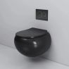 Vas wc, montaj suspendat, Rimless, Negru Mat, Power colour, 47x45 cm, ceramica santiara, capac duroplast cu Soft Close, Roli Vas wc, montaj suspendat, Rimless, Negru Mat, Power colour, 47x45 cm, ceramica santiara, capac duroplast cu Soft Close, Roli