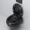 Vas wc, montaj suspendat, Rimless, Negru Mat, Power colour, 47x45 cm, ceramica santiara, capac duroplast cu Soft Close, Roli Vas wc, montaj suspendat, Rimless, Negru Mat, Power colour, 47x45 cm, ceramica santiara, capac duroplast cu Soft Close, Roli