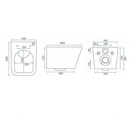 Vas WC Rimless, Alb Lucios, montaj suspendat, capac duroplast slim soft-close inclus,  Alfonso