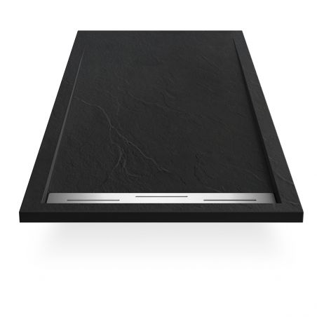 Cadita de dus, compozit mineral, dimensiuni 120x90 cm, inaltime 2.8 cm, decupabila, Negru, Gonzalo