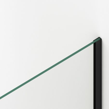 Perete dus Walk-In Ultra-Slim, sticla securizata de 8 mm, dimensiuni 80-120x200 cm, profile negru mat, Nano Easy Clean, Matia