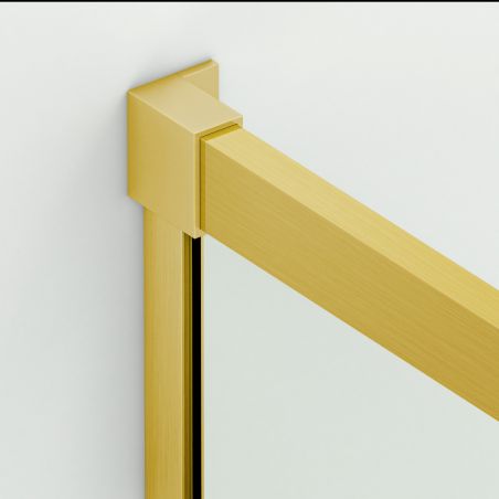 Cabina dus, 2 Usi Glisante, sticla securizata de 6 mm, 80-100 x 80-100 cm, profil Auriu mat, Medea