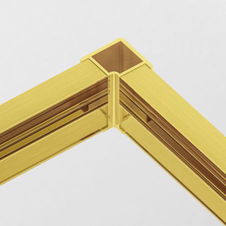 Cabina dus, 2 Usi Glisante, sticla securizata de 6 mm, 80-100 x 80-100 cm, profil Auriu mat, Medea
