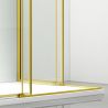 Cabina dus, 2 Usi Glisante, sticla securizata de 6 mm, 80-100 x 80-100 cm, profil Auriu mat, Medea Cabina dus, 2 Usi Glisante, sticla securizata de 6 mm, 80-100 x 80-100 cm, profil Auriu mat, Medea