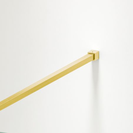 Perete dus Walk-In Ultra-Slim, sticla securizata de 8 mm, dimensiuni 80-120x200 cm, profile auriu mat, Nano Easy Clean, Matia