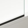 Paravan cada, fix, transparent, profile Negru Mat, sticla securizata 8 mm, 80-90x150 cm , Nora