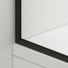 Paravan cada, fix, transparent, profile Negru Mat, sticla securizata 8 mm, 80-90x150 cm , Nora