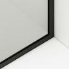 Paravan cada, fix, transparent, profile Negru Mat, sticla securizata 8 mm, 80-90x150 cm , Nora