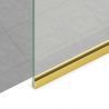Paravan cada, fix, transparent, profile Auriu Mat, sticla securizata 8 mm, 80-90x150 cm , Nora
