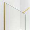 Paravan cada, fix, transparent, profile Auriu Mat, sticla securizata 8 mm, 80-90x150 cm , Nora