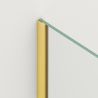 Paravan cada, fix, transparent, profile Auriu Mat, sticla securizata 8 mm, 80-90x150 cm , Nora