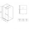 Perete dus Walk-In, sticla securizata de 6 mm, 2 elemente, glisant, dimensiuni 100-120x200 cm,  Negru Mat, Benito Perete dus Walk-In, sticla securizata de 6 mm, 2 elemente, glisant, dimensiuni 100-120x200 cm,  Negru Mat, Benito