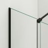 Perete dus Walk-In, sticla securizata de 6 mm, 2 elemente, glisant, dimensiuni 100-120x200 cm,  Negru Mat, Benito Perete dus Walk-In, sticla securizata de 6 mm, 2 elemente, glisant, dimensiuni 100-120x200 cm,  Negru Mat, Benito