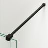 Perete dus Walk-In, sticla securizata de 6 mm, 2 elemente, glisant, dimensiuni 100-120x200 cm,  Negru Mat, Benito Perete dus Walk-In, sticla securizata de 6 mm, 2 elemente, glisant, dimensiuni 100-120x200 cm,  Negru Mat, Benito