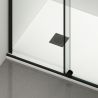 Perete dus Walk-In, sticla securizata de 6 mm, 2 elemente, glisant, dimensiuni 100-120x200 cm,  Negru Mat, Benito Perete dus Walk-In, sticla securizata de 6 mm, 2 elemente, glisant, dimensiuni 100-120x200 cm,  Negru Mat, Benito