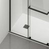 Perete dus Walk-In, sticla securizata de 6 mm, 2 elemente, glisant, dimensiuni 100-120x200 cm,  Negru Mat, Benito Perete dus Walk-In, sticla securizata de 6 mm, 2 elemente, glisant, dimensiuni 100-120x200 cm,  Negru Mat, Benito