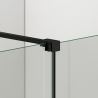 Perete dus Walk-In, sticla securizata de 6 mm, 2 elemente, glisant, dimensiuni 100-120x200 cm,  Negru Mat, Benito Perete dus Walk-In, sticla securizata de 6 mm, 2 elemente, glisant, dimensiuni 100-120x200 cm,  Negru Mat, Benito