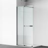 Perete dus Walk-In, sticla securizata de 6 mm, 2 elemente, glisant, dimensiuni 100-120x200 cm,  Negru Mat, Benito Perete dus Walk-In, sticla securizata de 6 mm, 2 elemente, glisant, dimensiuni 100-120x200 cm,  Negru Mat, Benito