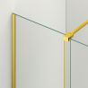 Perete dus Walk-In, sticla securizata de 6 mm, 2 elemente, glisant, dimensiuni 100-120x200 cm,  Auriu Mat, Benito Perete dus Walk-In, sticla securizata de 6 mm, 2 elemente, glisant, dimensiuni 100-120x200 cm,  Auriu Mat, Benito