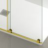 Perete dus Walk-In, sticla securizata de 6 mm, 2 elemente, glisant, dimensiuni 100-120x200 cm,  Auriu Mat, Benito Perete dus Walk-In, sticla securizata de 6 mm, 2 elemente, glisant, dimensiuni 100-120x200 cm,  Auriu Mat, Benito