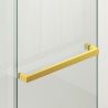 Perete dus Walk-In, sticla securizata de 6 mm, 2 elemente, glisant, dimensiuni 100-120x200 cm,  Auriu Mat, Benito Perete dus Walk-In, sticla securizata de 6 mm, 2 elemente, glisant, dimensiuni 100-120x200 cm,  Auriu Mat, Benito