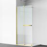 Perete dus Walk-In, sticla securizata de 6 mm, 2 elemente, glisant, dimensiuni 100-120x200 cm,  Auriu Mat, Benito Perete dus Walk-In, sticla securizata de 6 mm, 2 elemente, glisant, dimensiuni 100-120x200 cm,  Auriu Mat, Benito