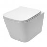 Vas WC Rimless, Alb Lucios, montaj suspendat, capac duroplast slim soft-close inclus, Alfonso