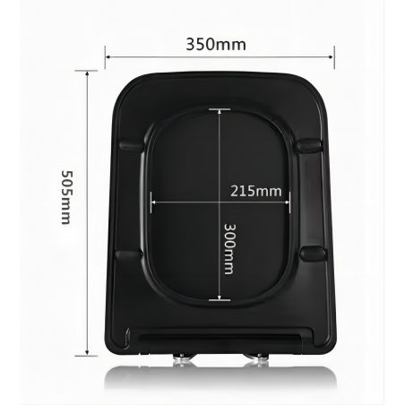 Capac Duroplast inchidere Soft-Close pentru vas wc Alfonso Negru Mat