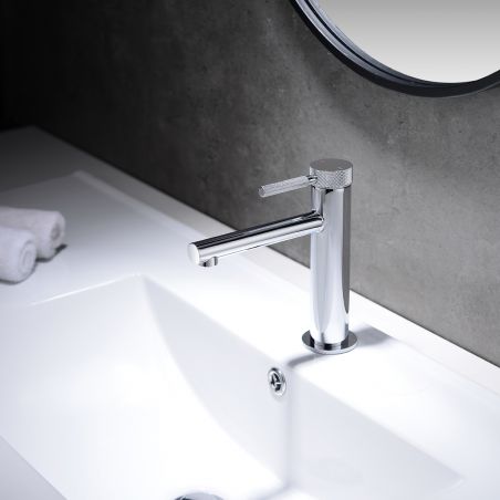 Baterie lavoar EGO-Tiona Chrome, montaj pe lavoar, finisaj Crom, perlator aer, design deosebit