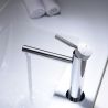 Baterie lavoar EGO-Tiona Chrome, montaj pe lavoar, finisaj Crom, perlator aer, design deosebit Baterie lavoar EGO-Tiona Chrome, montaj pe lavoar, finisaj Crom, perlator aer, design deosebit